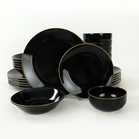 TY040424F650A841600MAET600 Schwarzgold, 100 % KERAMIK-STEINZEUG, 27 cm breit