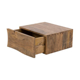 Zwevend nachtkastje 1 lade zandkleur mangohout Oona