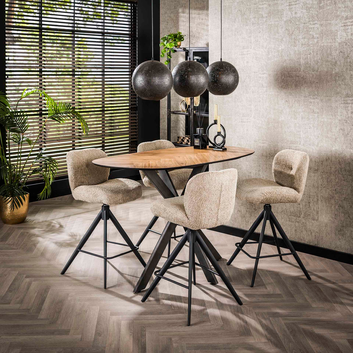 Armeta Bartafel organisch 140 cm Teak fineer