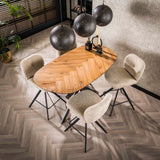 Armeta Bartafel organisch 140 cm Teak fineer