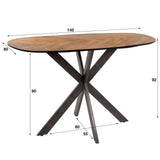 Armeta Bartafel organisch 140 cm Teak fineer