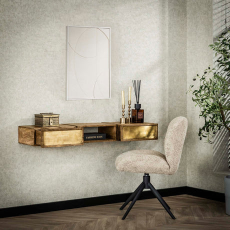 Mira Hängender Schminktisch Mango Sand Messing 123 cm 