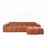 Banken-Ecksofa mit Lounge-Käufer Bouclé Stoff - Streifen - rechts - Brix -Dimehouse