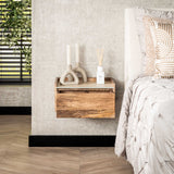 Orto Hängender Nachttisch 1 Schublade Mangoholz Keramik 