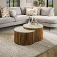 Couchtische - Vento Hemisphere Couchtisch Set Ø60 Solid Mango Sand - Dimehouse