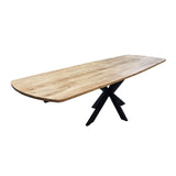 Ausziehbarer Esstisch Mack Dänisch ovaler Akaziahout 175-275x90 cm