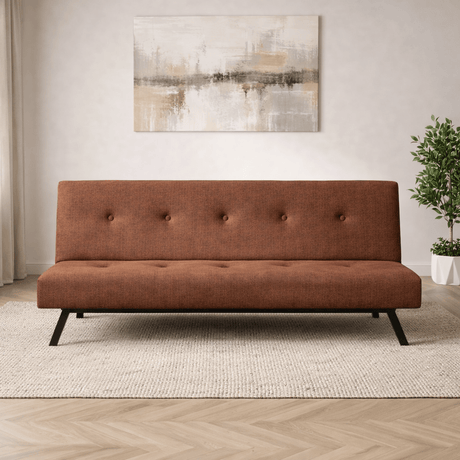 3-Sitzer Schlafsofa Zoly Braun Stoff - 180 cm - Ohne Armlehnen - Gepolstert 