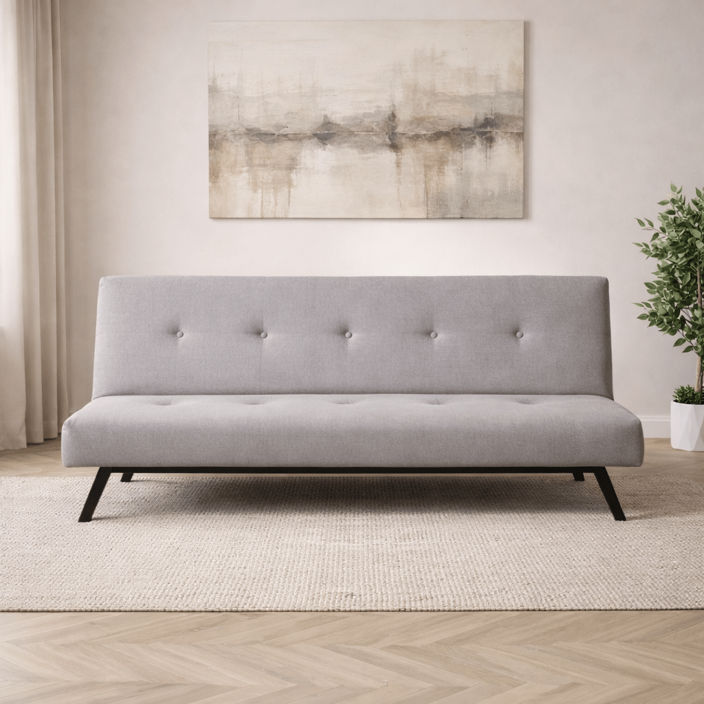 3-Sitzer Schlafsofa Zoly Grau Stoff - 180 cm - Ohne Armlehnen - Gepolstert 