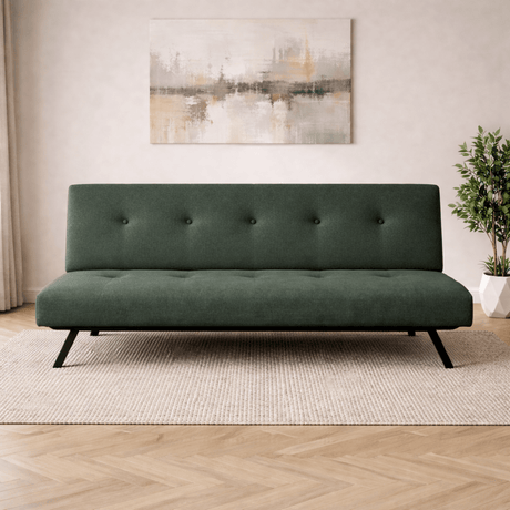 Schlafsofa Grüner Stoff-3-Sitzer – 180 cm – ohne Armlehnen – Zoly