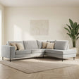3-Sitzer-Ecksofa Aspen Stoff beige, rechts stimmungsvolles Foto Modern Innenraum