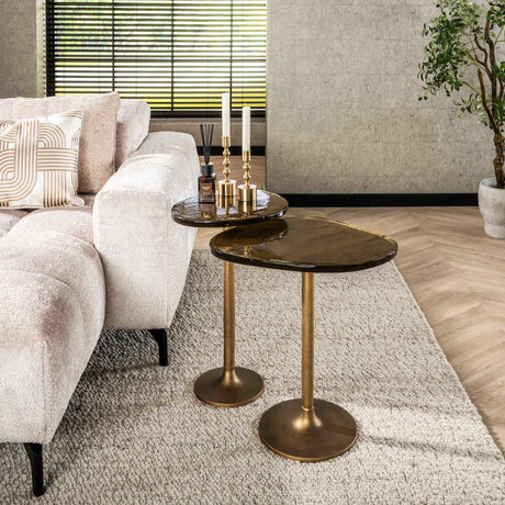 Beistelltisch Nola in Antikgold - 60 cm hoch 