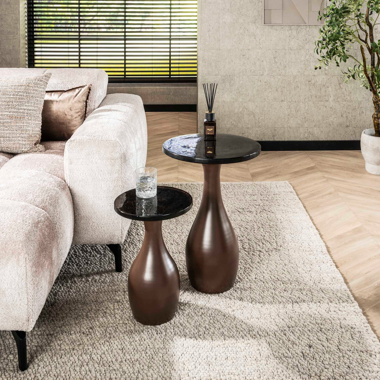 Beistelltisch Nova Antikes Kupfer Tropfen 60 cm 