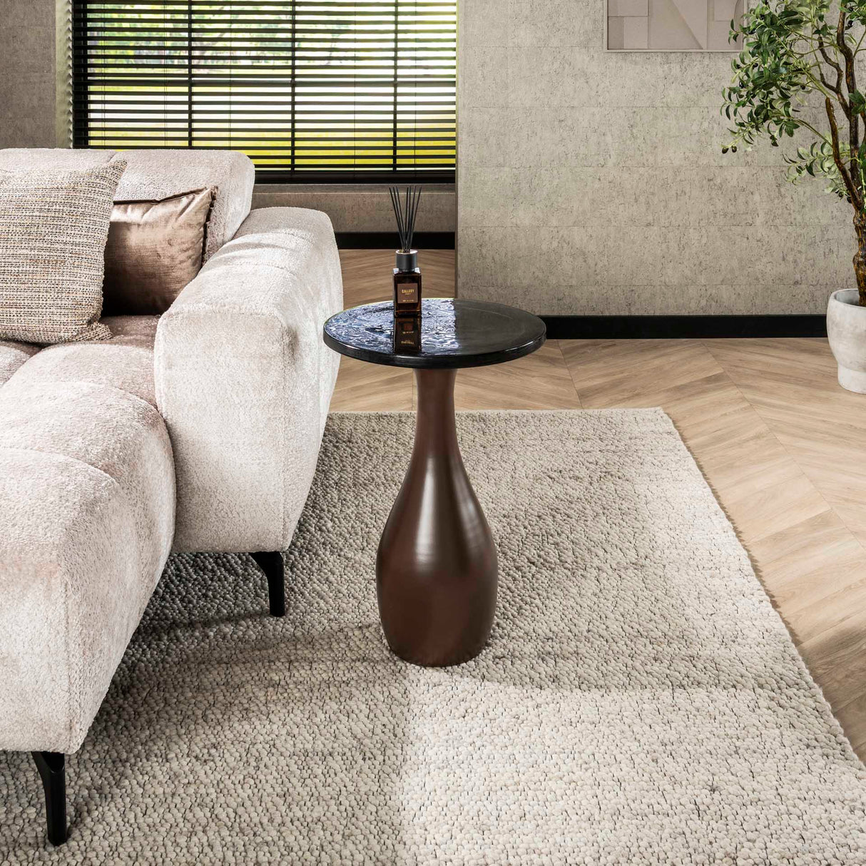 Beistelltisch Nova Antikes Kupfer Tropfen 60 cm 