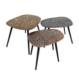 Marlo Salontafel set 3 Vierkant koper patina