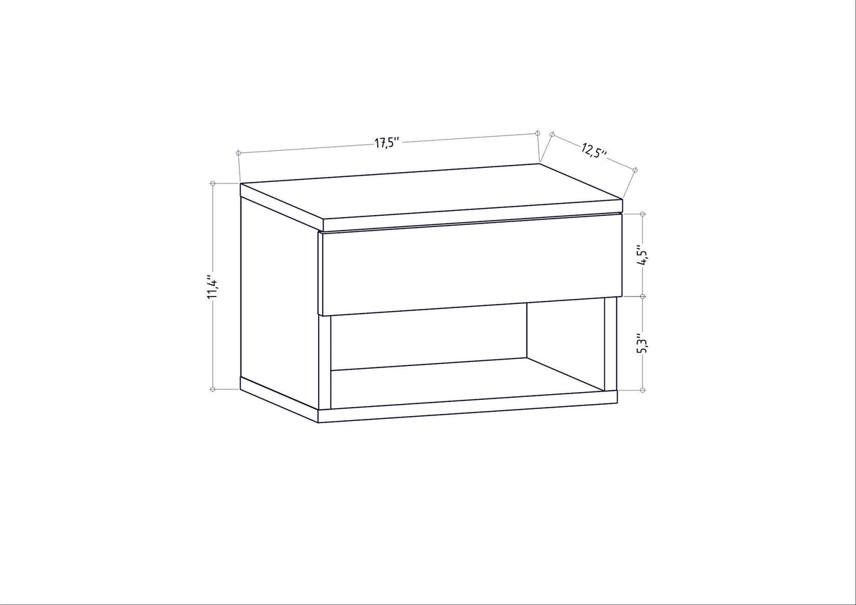 Nachttisch Jamot weißes Melamin 44.6x31.9x31.9 cm