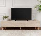 Alvin TV-Schrank Travertin-Optik 180 cm Melaminbeschichtete Möbelplatte
