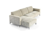 Bank Janie DH Interior Taupe LxBxH 178x93x70 Stof Witfoto schuin vooraanzicht