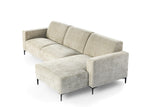 Bank Janie DH Interior Taupe LxBxH 150x150x60 Stof Witfoto zijaanzicht