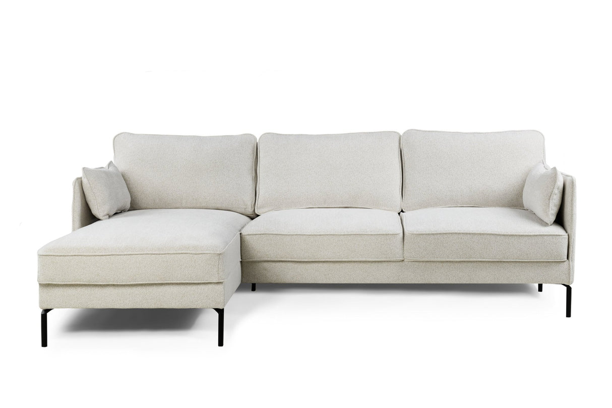 Peppin Ecksofa 3-Sitzer Samt Beige Links