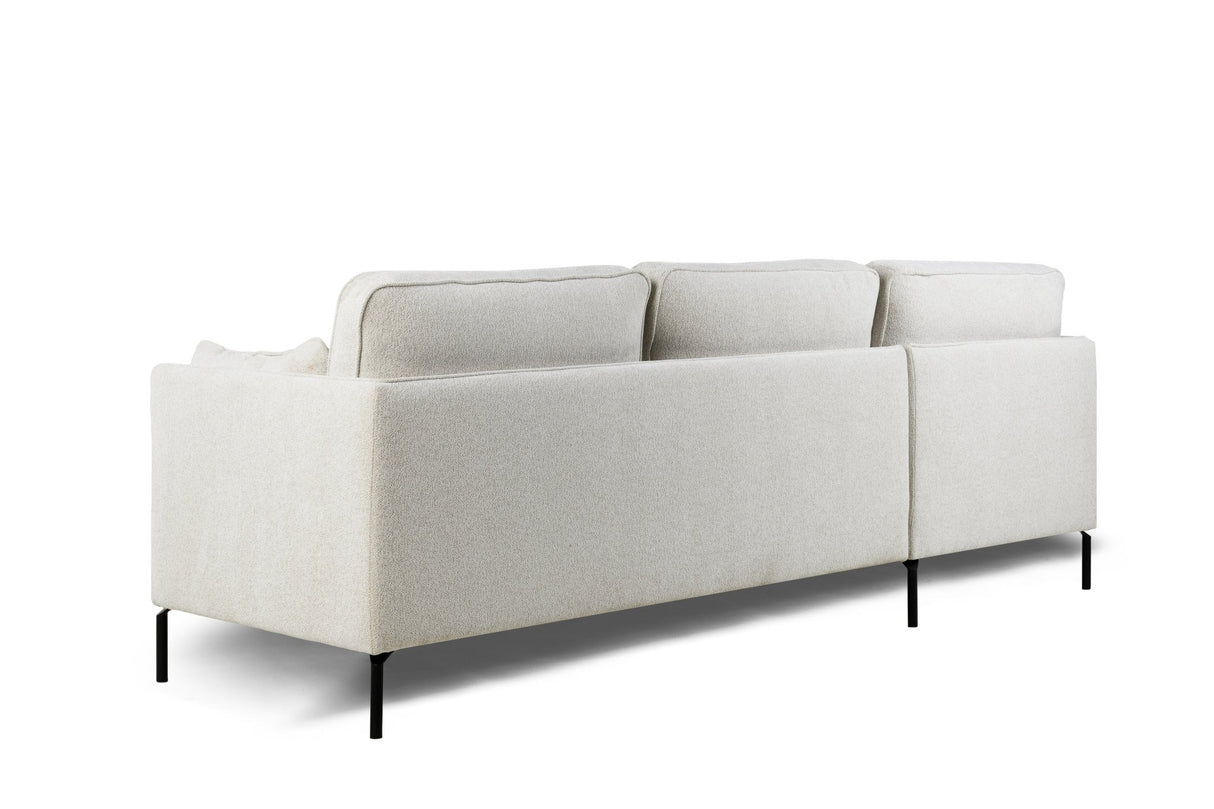 Peppin Ecksofa 3-Sitzer Samt Beige Links