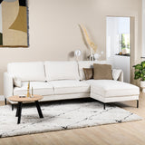 Peppin Ecksofa 3-Sitzer samt creme Rechts