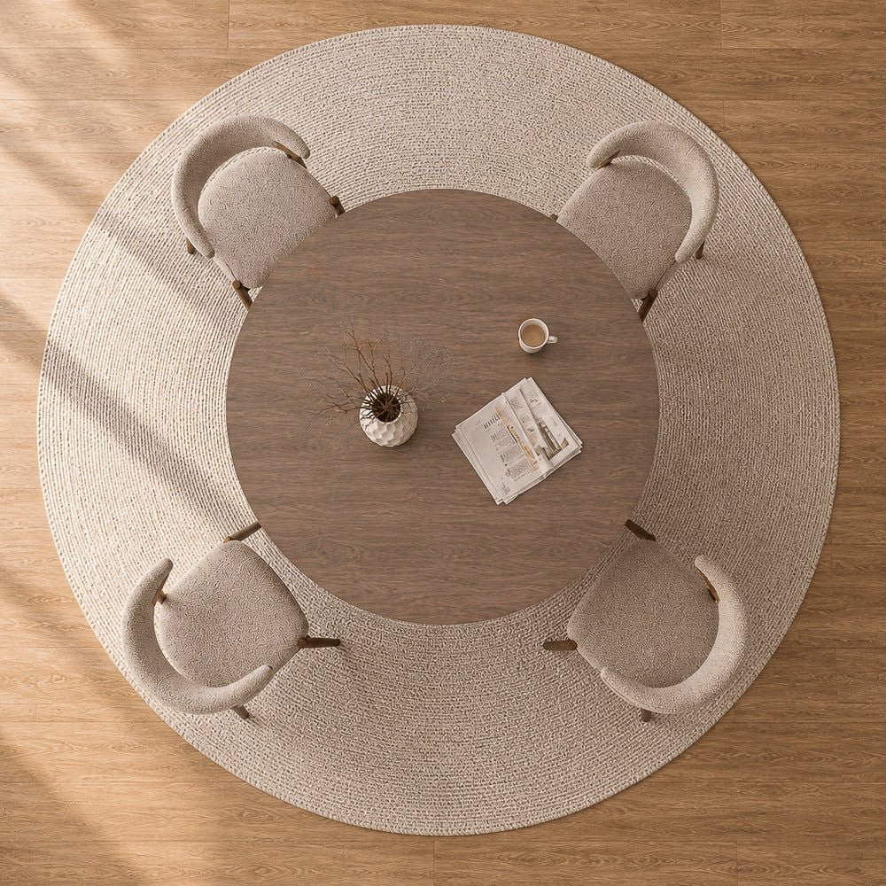 Eettafels-Eetkamertafel rond Walnoot - 120 cm - Mary-Dimehouse