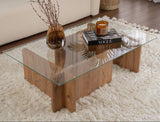 Couchtisch Atlantische Kiefer Melamin Glas Opal 105x65x30 cm 