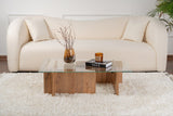 Couchtisch Atlantische Kiefer Melamin Glas Opal 105x65x30 cm 