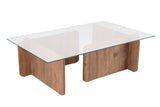 Couchtisch Atlantische Kiefer Melamin Glas Opal 105x65x30 cm 