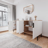 Tarz dressoir eikenlook wit 150 cm Eikenlook / Wit Gemelamineerd hout