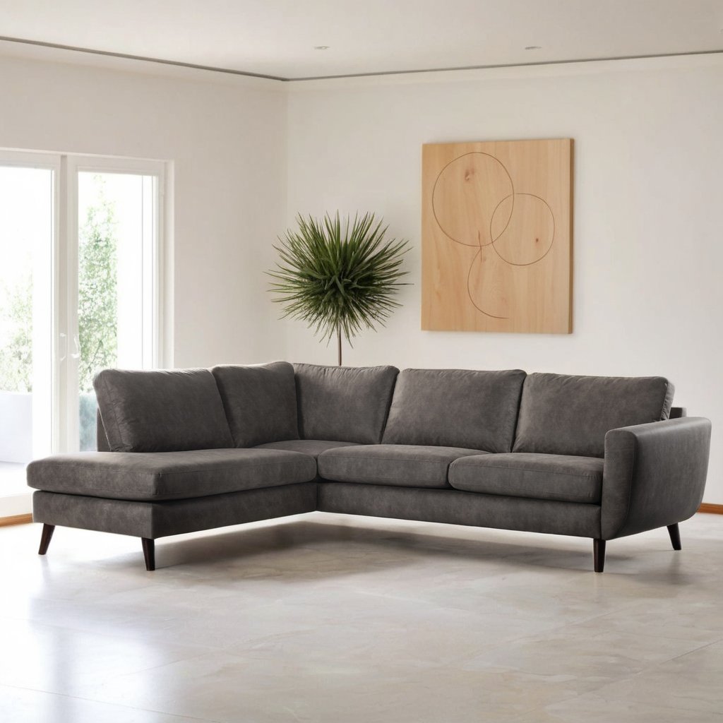 3-Sitzer Ecksofa Callum Stoff taupe links