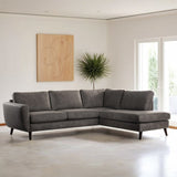 3-Sitzer Ecksofa Callum Stoff taupe rechts