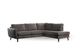 3-Sitzer Ecksofa Callum Stoff taupe rechts