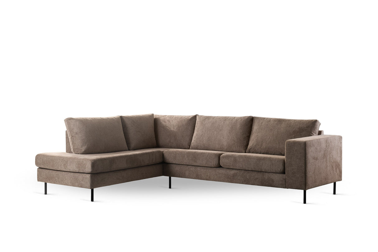 3-Sitzer Ecksofa Espen Stoff taupe links