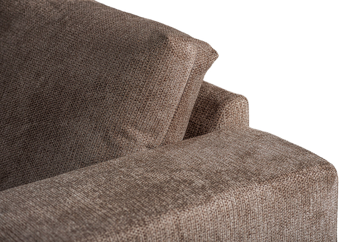 3-Sitzer Ecksofa Espen Stoff taupe links