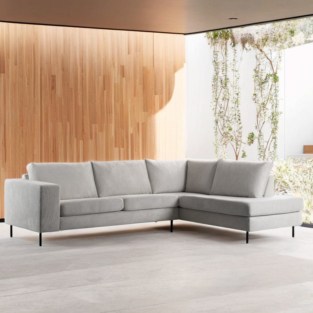 3-Sitzer Ecksofa Espen Stoff beige rechts