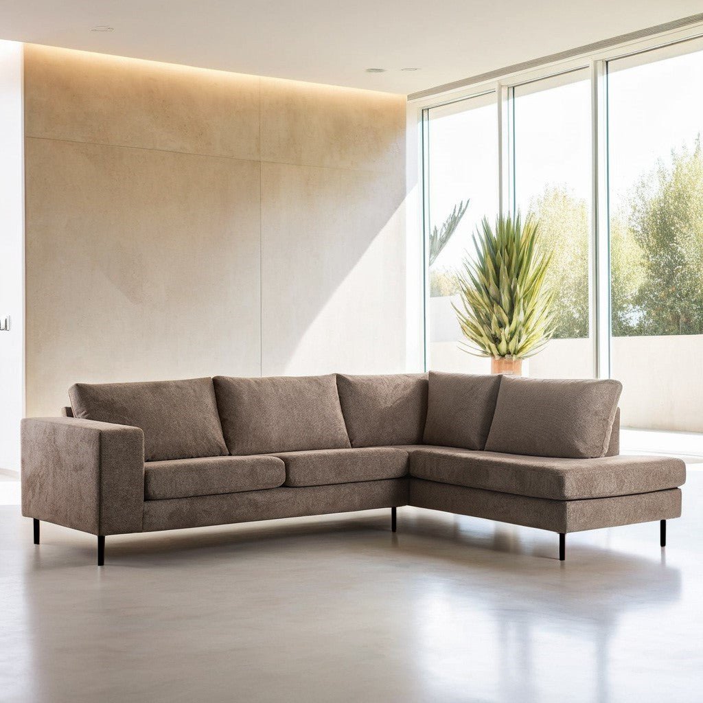 3-Sitzer Ecksofa Espen Stoff taupe rechts