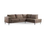 3-Sitzer Ecksofa Espen Stoff taupe rechts