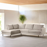 3-Sitzer Ecksofa Romi Stoff beige rechts