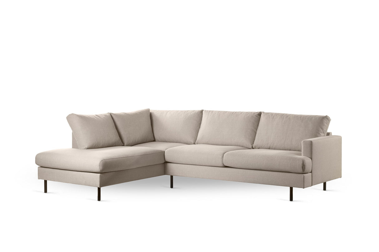 3-Sitzer Ecksofa Romi Stoff beige links