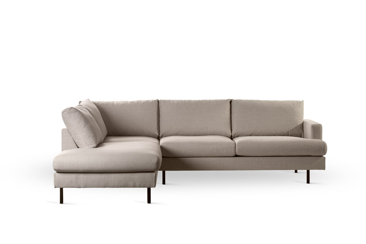 3-Sitzer Ecksofa Romi Stoff beige rechts