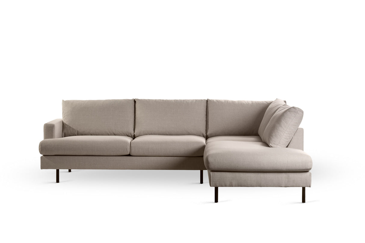 3-Sitzer Ecksofa Romi Stoff beige rechts