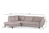 3-Sitzer-Ecksofa Saga beige