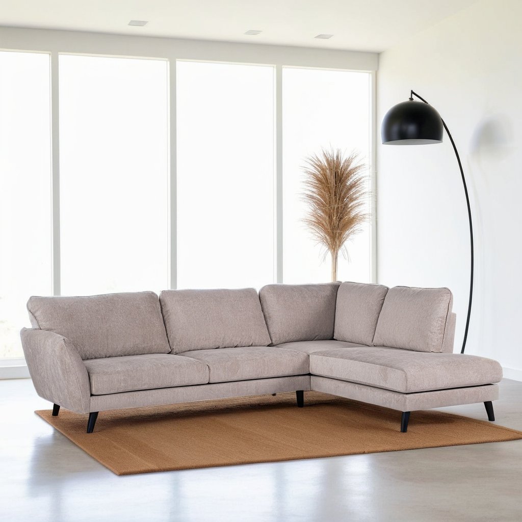 3-Sitzer-Ecksofa Saga beige