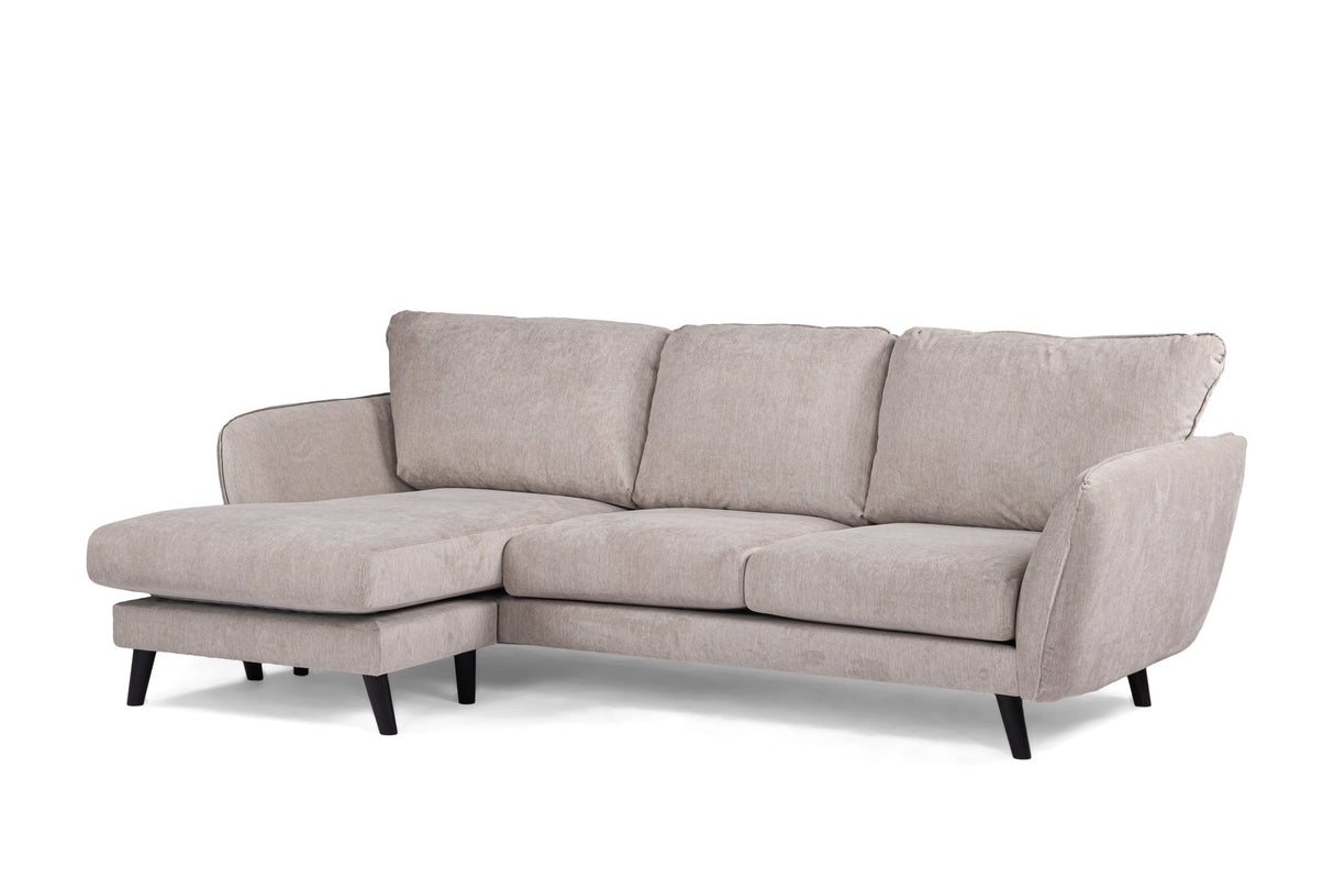 3-Sitzer-Ecksofa Leah beige