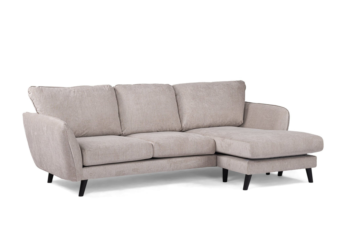 3-Sitzer-Ecksofa Leah beige