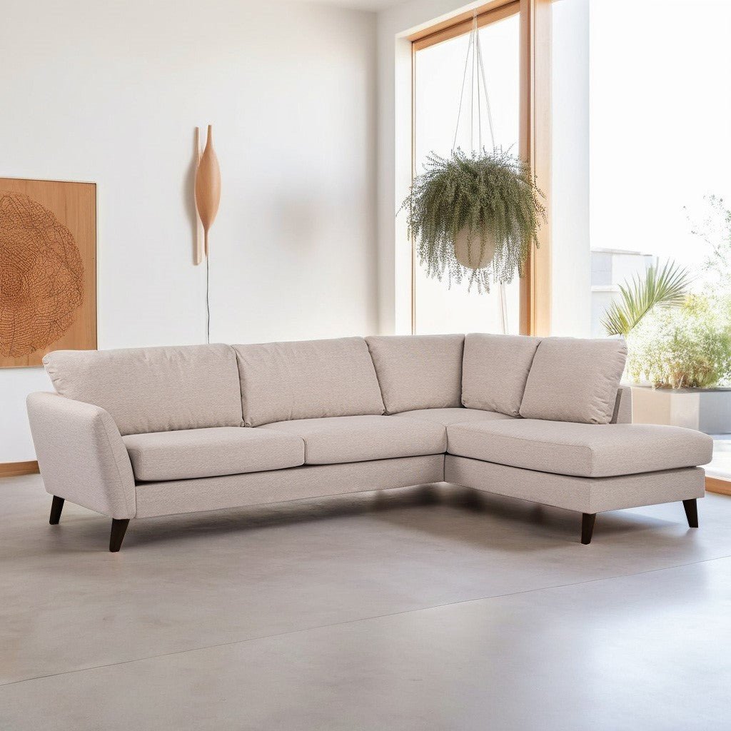 3-Sitzer-Ecksofa Asher Beige