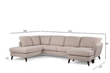 U-Sofa Ayla beige