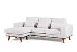 3-Sitzer-Ecksofa Dori beige links und rechts