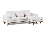 3-Sitzer-Ecksofa Dori beige links und rechts